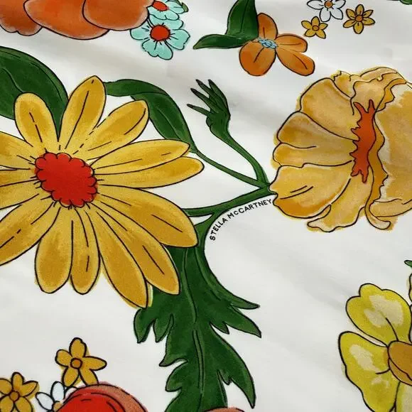 Stella McCartney Floral Mini Dress Sustainable Viscose Sz 44 NWT Spring Summer - Picture 11 of 16